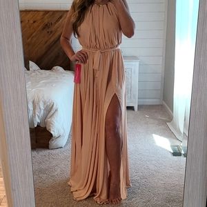 NWT Nude Maxi Dress from Promgirl